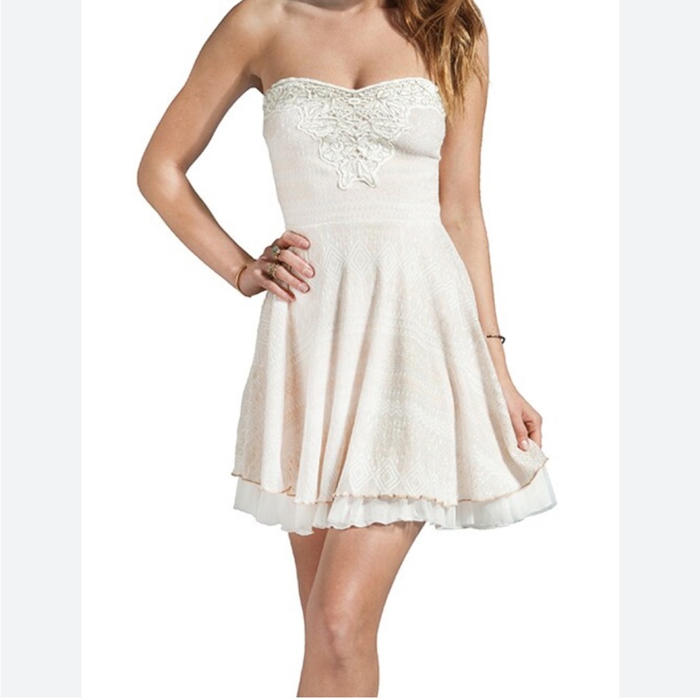 Free People Twinkle & Twirl Dress in Ice Combo